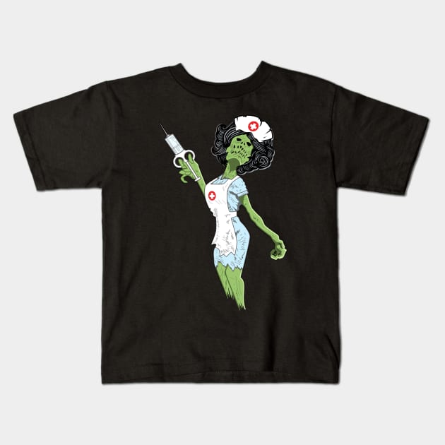 Nurse Zombie Halloween Kids T-Shirt by DARSHIRTS